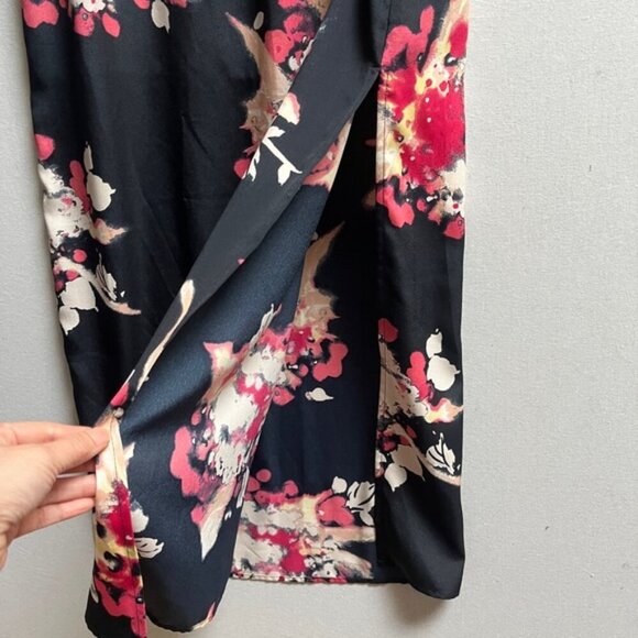 Ann Taylor Vintage floral v neck sleeveless maxi dress Sz XS - Picture 3 of 8